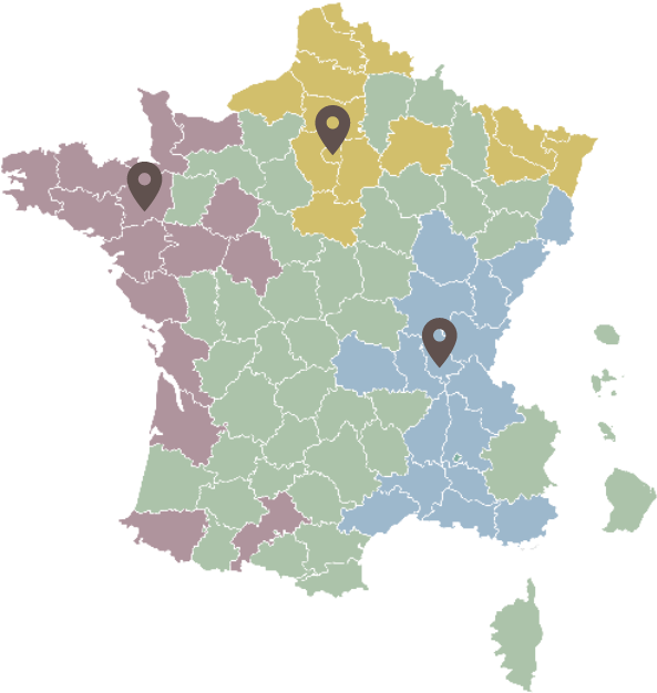 Nos équipes commerciales ont pour valeurs l'expertise et la proximité : grâce à nos différents bureaux en France (Paris, Lyon, Rennes).