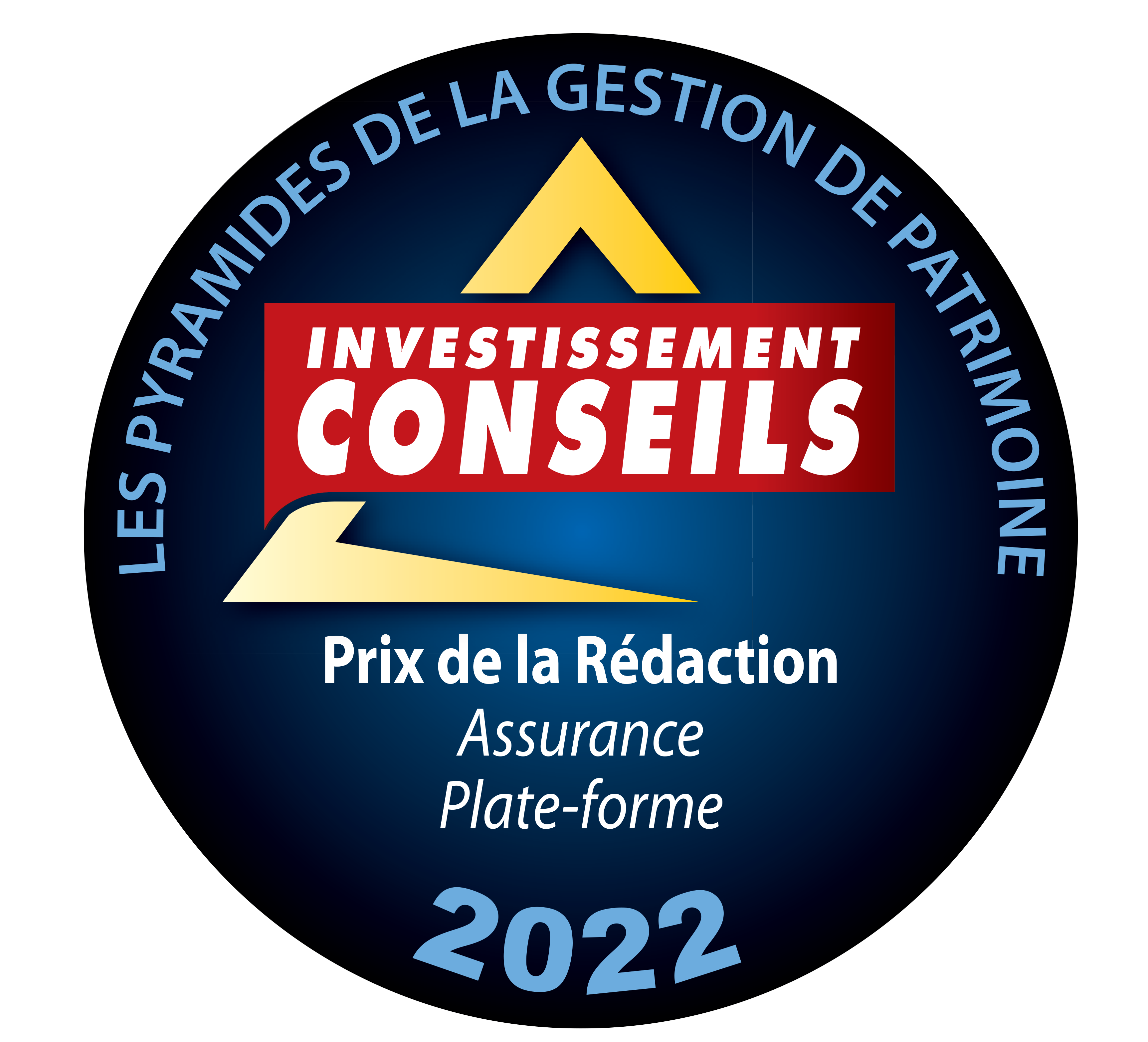 Prix de la rédaction "Meilleure Plateforme Assurance " - Les Pyramides de la gestion de Patrimoine 2022